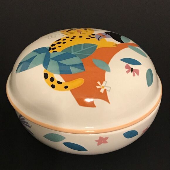 Mikasa CC104 Jungle Friends Round Porcelain Trinket Box - Picture 3 of 6